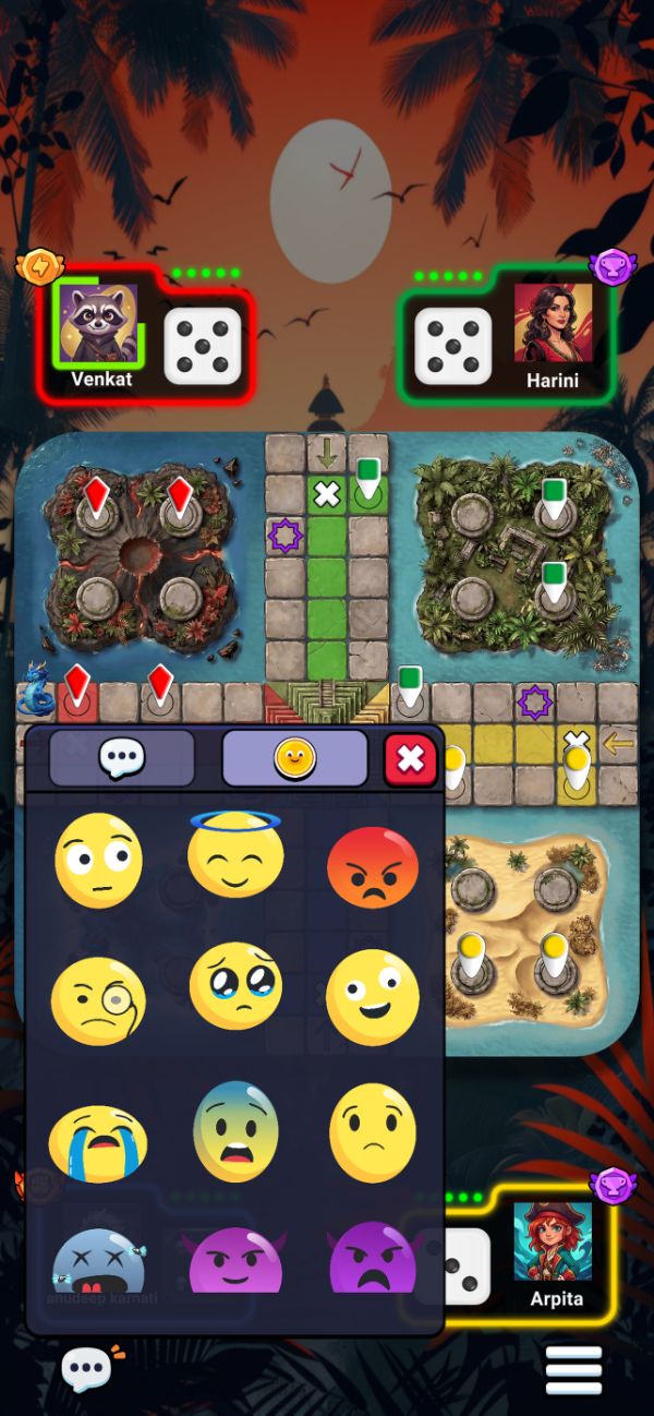 Live emoji reactions during a match